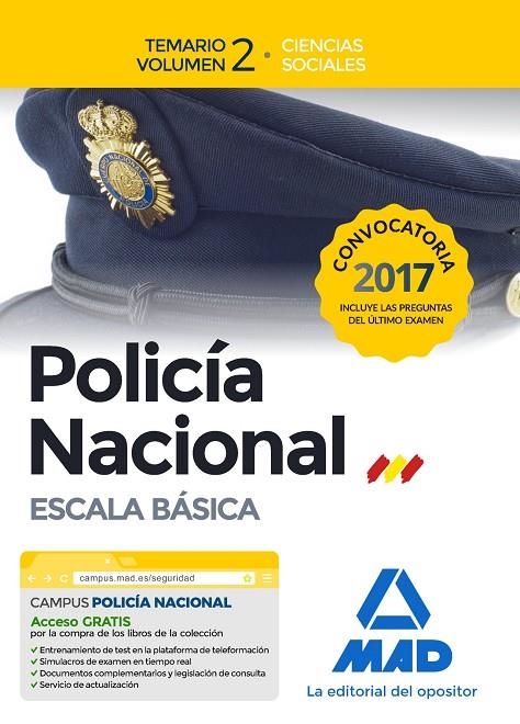 POLICÍA NACIONAL ESCALA BÁSICA. TEMARIO VOLUMEN 2 | 9788414204696 | RODRIGUEZ YERGO, ANTONIO