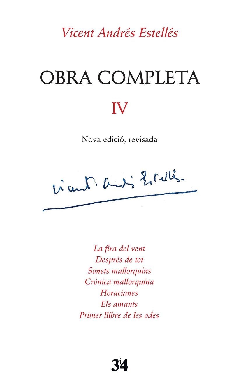 OBRA COMPLETA VICENT ANDRÉS ESTELLÉS, VOLUM 4 | 9788416789740 | VICENT ANDRÉS ESTELLÉS