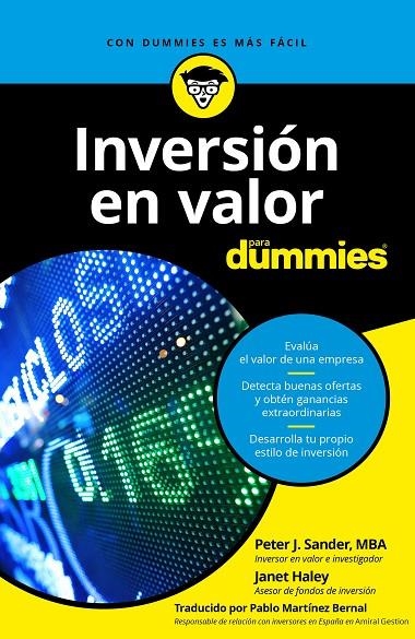 INVERSIÓN EN VALOR PARA DUMMIES | 9788432903922 | SANDER, PETER J. / HALEY, JANET