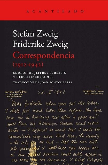 CORRESPONDENCIA (1912-1942) | 9788416748181 | ZWEIG, STEFAN / ZWEIG, FRIEDERICKE