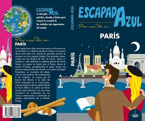 PARÍS ESCAPADA GUIA AZUL | 9788417368760 | INGELMO, ÁNGEL