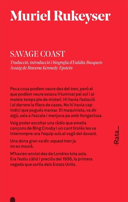 SAVAGE COAST | 9788416738106 | MURIEL RUKEYSER