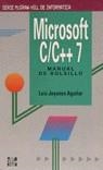 MICROSOFT C/C ++ 7.MANUAL DE BOLSILLO | 9788448119812 | JOYANES AGUILAR, LUIS