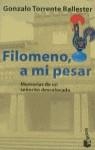 FILOMENO A MI PESAR | 9788408020349 | TORRENTE BALLESTER, GONZALO