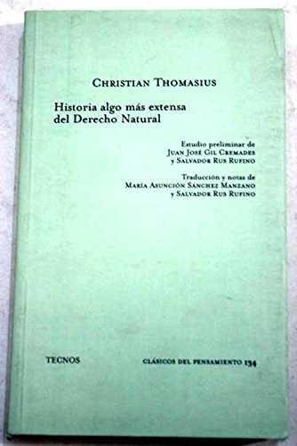 HISTORIA ALGO MAS EXTENSA DEL DERECHO NATURAL | 9788430932566 | THOMASIUS , CHRISTIAN