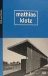 MATHIAS KLOTZ | 9788425217203 | KLOTZ, MATHIAS