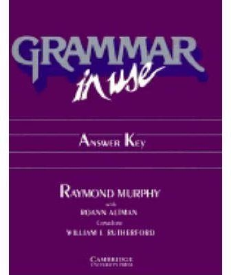 GRAMMAR IN USE ANSWER KEY | 9780521357012 | MURPHY ,RAYMOND