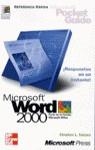 WORD 2000 MICROSOFT POCKET GUIDE | 9788448124250 | NELSON