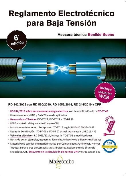 REGLAMENTO ELECTROTÉCNICO PARA BAJA TENSIÓN 6ª ED. | 9788426727930 | BUENO GONZALEZ, BENILDE