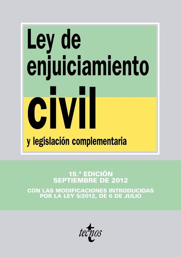 LEY DE ENJUICIAMIENTO CIVIL SEPTIEMBRE 2012 | 9788430955541 | AAVV