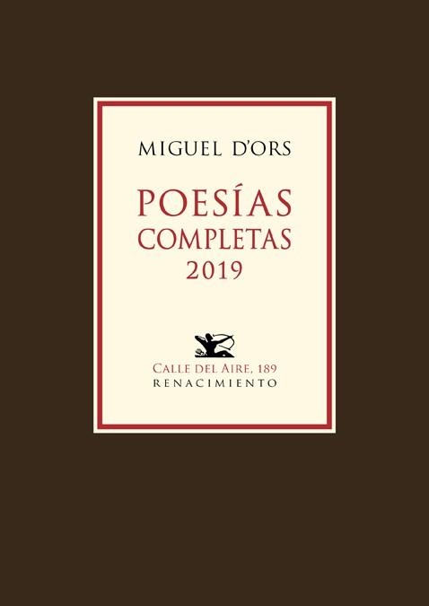 POESÍAS COMPLETAS 2019 | 9788417950002 | D'ORS, MIGUEL 