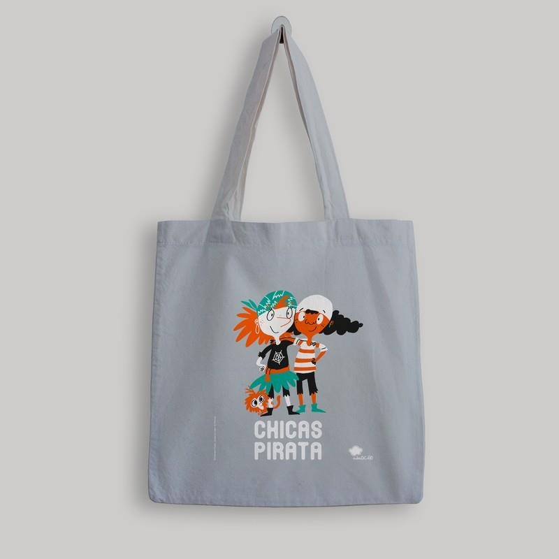 BOLSA DE TELA 'CHICAS PIRATA' - COLOR GRIS | 9788418599019 | GÓMEZ / ISERN SUSANNA