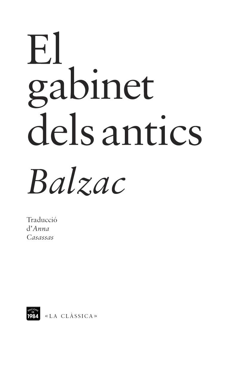 GABINET DELS ANTICS, EL | 9788415835110 | DE BALZAC, HONORE