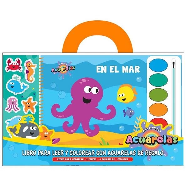 EN EL MAR. LIBROS PARA LEER Y COLOREAR CON ACUARELAS. | 9788418697852 | A.A