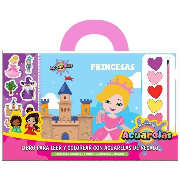 PRINCESAS. LIBROS PARA LEER Y COLOREAR CON ACUARELAS. | 9788418697869 | A.A