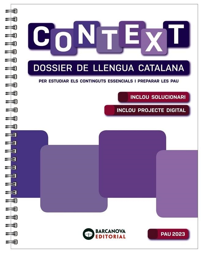 CONTEXT DOSSIER DE LLENGUA CATALANA PER A LES PAU 2023 | 9788448958428 | PÉREZ DÍEZ, ANA / SOLER CANALS, MERCÈ / VILA SUBIRANAS, MARTA