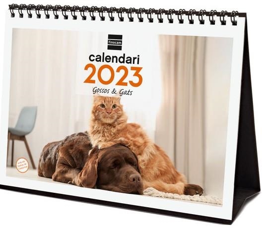 CALENDARIO SOBREMESA GATOS Y PERROS 2023 | 8422952344070