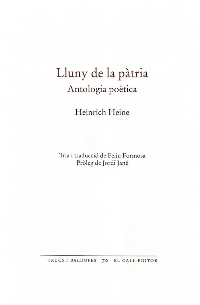 LLUNY DE LA PÀTRIA | 9788419321138 | HEINE, HEINRICH