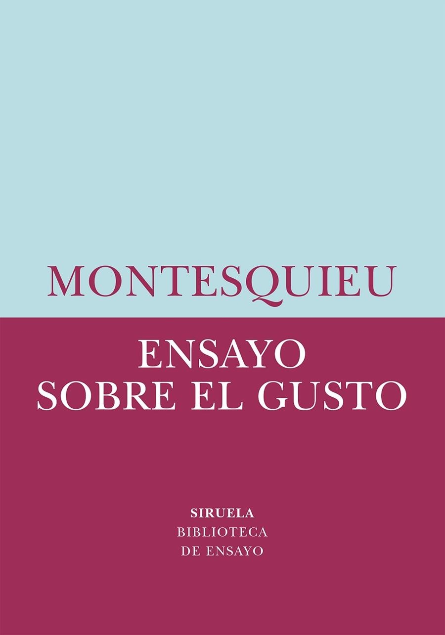 ENSAYO SOBRE EL GUSTO | 9788419942203 | MONTESQUIEU,