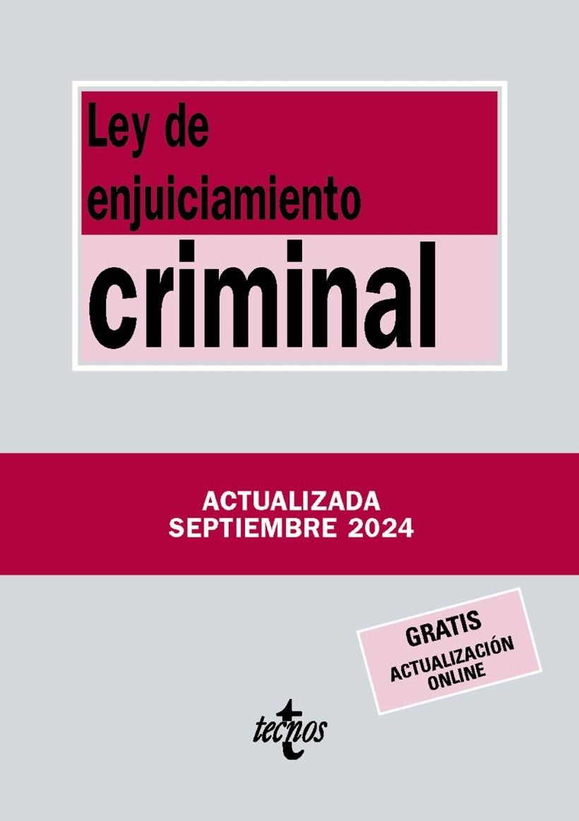 LEY DE ENJUICIAMIENTO CRIMINAL ED. 2024 | 9788430991099 | EDITORIAL TECNOS