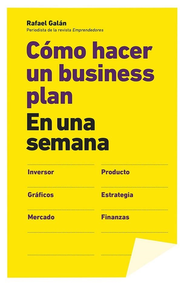 COMO HACER UN BUSINESS PLAN EN UNA SEMANA | 9788498752953 | GALAN, RAFAEL