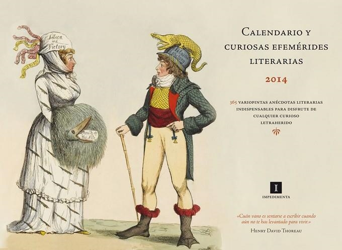 CALENDARIO Y CURIOSAS EFEMERIDES LITERARIAS 2014 | 9788415578994