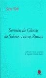 SERMON DE GLOSAS DE SABIOS Y OTRAS RIMAS | 9788485708574 | SEM TOB ( AGUSTIN GARCIA CALVO ED. )