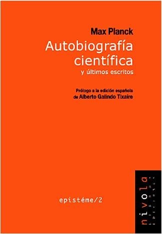 AUTOBIOGRAFIA CIENTIFICA | 9788495599049 | PLANCK, MAX