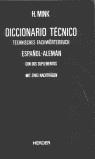 DICCIONARIO TECNICO ESPAÑOL-ALEMAN VOL.2 | 9788425407055 | MINK, H.